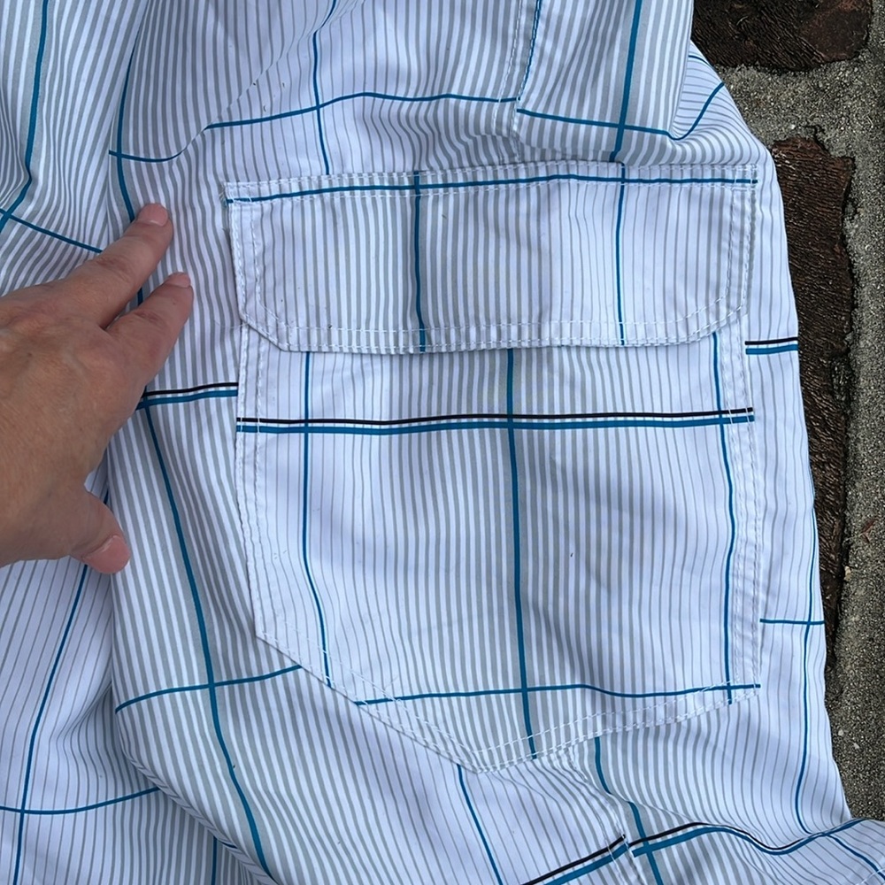OP White and Blue swim trunks size 3XL - Picture 6 of 6